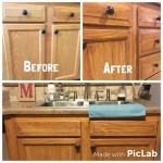 Gel Stain Honey Oak Cabinets Before And After Pictures