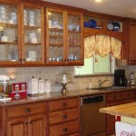 Upper Oak Kitchen Cabinets With Glass Doors